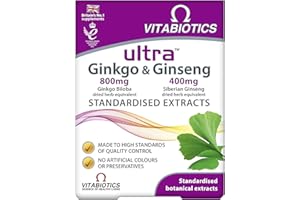 Vitabiotics Ultra Ginkgo and Ginseng Tablets - 60 Tablets