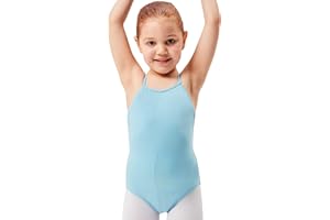 tanzmuster Ballettanzug Mädchen Träger - Leonie - Gr. 92-170 - weiche Baumwolle - Ballettbody Kinder Ballett Trikot