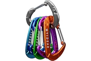 ‎MYIDEAZ MyIdeaz Karabiner Schraubkarabiner mit gefederter Verschluss, D Form Karabiner Set, 80mm große Karabinerhaken aus hochwertigem Premium Alu für Camping, Wandern
