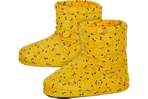 POKÉMON Pokemon Pikachu Slipper Boots Kids Slippers Slouch Gamer Fleece Slipper Socks Boys Girls House Shoes