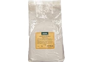 SOLIME' Argile blanche Superventilée pour traitements purifiants de la peau et des cheveux – 1 kg – Produit à base de plantes fabriqué en Italie