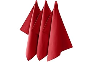 ‎REDBEST REDBEST Geschirrtuch, Küchentuch 3er-Pack Seattle, 100% Baumwolle rot Größe 50x70 cm - saugstarke, strapazierfähige Qualität, mit Aufhängung (weitere Farben)