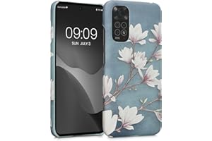 kwmobile Funda móvil Compatible con Xiaomi Redmi Note 11 / Note 11S - Carcasa de Cuero sintético - Case Magnolias