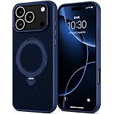 Ehr. iPhone 17 Pro Max/iPhone 18 Pro Max ile Uyumlu Magsafe Wireless Şarj &Ouml;zellikli Kamera &Ccedil;ıkıntılı Standlı Carbon İ&ccedil;i Kadif