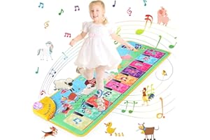RenFox Tappeto Musicale per Bambini, Tappetino per Pianoforte con 27 Suoni Musicali, Educativo Giocattoli Bimbo 1 Anno, Natale, Regali di Compleanno per Bambino e Bambina1 2 3 4 5 Anni (100 * 36 cm)