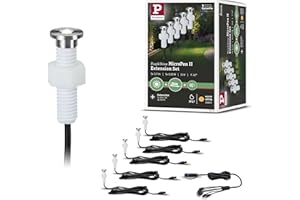‎PAULMANN Paulmann 93694 Plug & Shine LED Außenleuchte EBL Set MicroPen II IP67 3000K Edelstahl 93694 Einbauleuchte Einbaustrahler Ausseneinbauleuchte