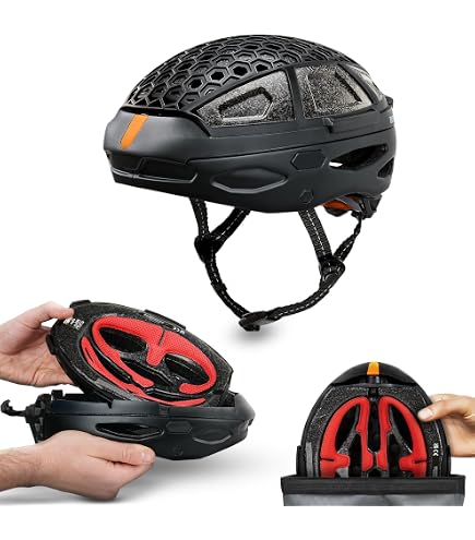 Newlane Faltbarer Fahrradhelm, kompakter, sicherheitszertifizierter Fahrradhelm für Erwachsene, ideal für Pendler, Radfahrer und Elektroroller, Unisex-Design für Damen und Herren Sport & Freizeit