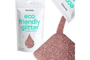 Hemway Eco Friendly Biodégradable Glitter 100 g / 3,5 oz cosmétique Bio Safe Étincelle végétalien pour le visage, fard à paupières, Craft - 1/128" 0.008" 0.2mm - Rose Gold