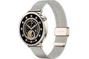 XIAOMI Watch S4 41mm Smartwatch – Edelstahlgehäuse, Ultraleicht, 150+ Sportmodi, präzise Menstruationszyklus-Vorhersage, Sicherheits-Notruffunktion, Milanaise-Armband (Sonnenuntergangs-Gold)
