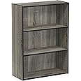 Furinno Pasir 3-Tier Open Shelf Bookcase, French Oak Grey
