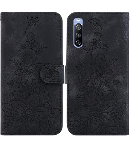 ELISORLI Custodia A Portafoglio Con Cinturino Per Sony Xperia 10 III - Pelle PU Con 5 Slot Per Carte, Tasca Contanti E Supporto Integrato