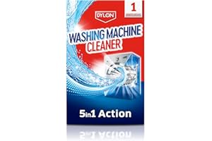 Colour Catcher Dylon Washing Machine Cleaner 1 Use, 5-in-1 Washing Machine Cleaner, Freshener and Limescale Remover for Cleaning Washing Machines, Single Application Pack