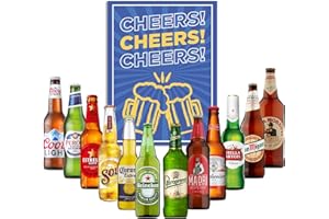 Liquid Vault World of Lager Mixed Pack - 12 Bottles - Variety Beer Hamper - Perfect Craft Beer Gifts for Men or Women - Global Beers & Pub Favourites