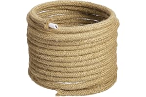 GreenSun LED Lighting 10m Cable eléctrico Cuerda, 2 Corazones marrón claro Ropa de Cable de iluminación de Cuerda Vintage Alambre de cobre recubierto Retro Trenzado Industrial Cuerda para DIY Colgante