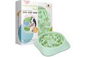SP SEMPRE + Ciotole di Plastica per Cani Anti Ingozzamento Porta Crocchette per Cani ad Alimentazione Lenta Anti Soffocamento Ideale per Cani Voraci a Labirinto (Verde)