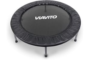 VIAVITO Mini Fitness Trampoline 96.5cm Compact Indoor Rebounder Home Exercise Bouncer for Adults, Detachable Legs, 100kg Weight Capacity