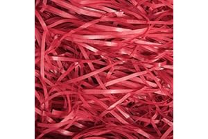 WedDecor Shredded Tissue Paper for Gift Boxes - Packaging & Gift Wrapping Filler, Perfect for Hampers, Basket Stuffing & Packing, Christmas, Weddings, DIY and Crafts, Red, 20g