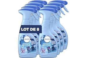Febreze Spray Désodorisant Textile (500ml x8), Éveil Printanier de Lenor, 2en1, Combat Les Odeurs Emprisonnées Dans Les Tissus, Laisse Un Parfum Frais
