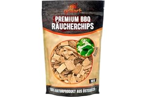 GRILLART XL Premium virutas de Humo de Haya para el Aroma Especial de Ahumado - Madera ahumada Muy ahumada - Madera de árbol 100% Natural de los Alpes para un Sabor único de la Parrilla - 750g