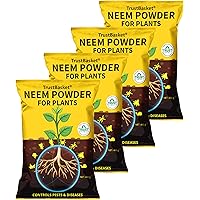TrustBasket Neem Cake Powder Organic Fertilizer and Pest Repellent for Plants (450 GMS) - Set of 4