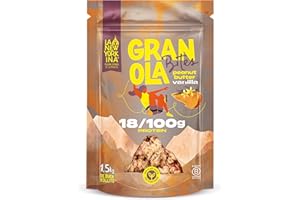 LA NEWYORKINA BITES Granola Peanut Butter Vainilla con copos de avena y crema de cacahuete. Granola con el profundo sabor de la mantequilla de cacahuete y el toque perfecto de vainilla. 1,5Kg