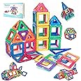 Theefun 60PCS Magnetic Building Blocks, Magnetic Tiles Magnets for Kids Toys for 3 4 5 6 7 Year Old Boys Girls Magnetic Shape STEM Toy Set Learning Educational Magnetic Construction Toys Kids Gifts