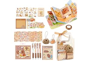 Ancsttu Ensemble De Papeterie Capybara, 105 Pièces Ensemble De Papeterie Sur Le Thème Capybara Papeterie Capybara Mignon Pour Les Anniversaires D'étudiants, Noël Et La Rentrée Scolaire