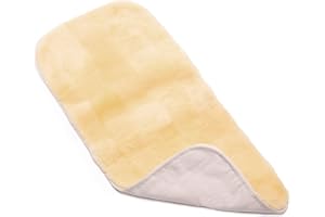 WERNER CHRIST CHRIST Inserto in pelle di agnello TREND inserto universale per carrozzine, passeggini, buggy e jogger, inserto per sedili, coprisedile ideale in pelle di agnello, patchwork in colore beige