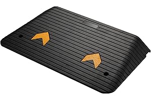 Wiltec Rampa in gomma per marciapiede e soglia 901,7x533,4x88,9 mm max 50 t con elementi riflettenti