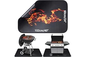 ALCKIJY Tappetino Ignifugo, 60 x 102 cm, Protezione Dal Calore in Fibra Di Silicone, Resistente Al Fuoco, Protezione Dalle Scintille, Protegge i Pavimenti Dalle Scintille Per Caminetti, Focolari