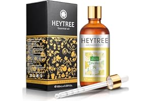 HEYTREE Ylang Ylang Aceite esencial para el cuidado de la piel, Alivia el estrés, la tensión, el insomnio - Floral y dulce para elevar el estado de ánimo - Grado terapéutico puro para la aromaterapia
