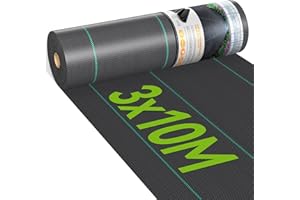 iropro Telo Pacciamatura Anti Erbacce, 3m x 10m, 30m² Telo Anti Erbacce Orto, Giardino, Tessuto Permeabile all'Acqu, Stabilizzazione ai Raggi UV,Barriere Contro Le Erbe Infestanti