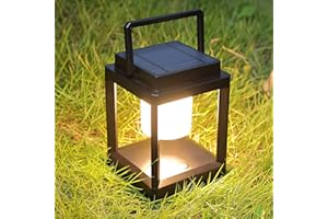 LETRY Outdoor Table Lamp, Brightness LED Nightstand Lantern, Portable Rechargeable Solar Lamp Waterproof, Touch Control Outdoor Lamps Cordless Lights Decorative for Patio/Walking/Reading/Camping
