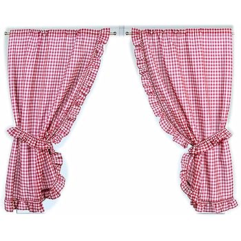 rideaux cuisine vichy rouge et blanc