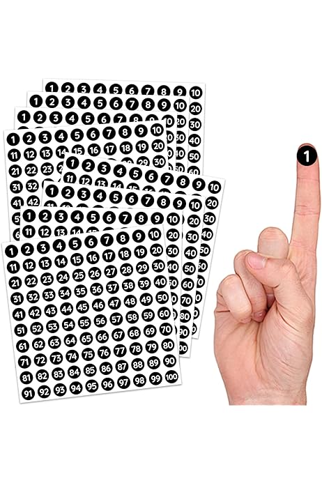 36 Adesivi Rotondi Con Numeri - Per Scuola, Casa E Ufficio - Foto 7