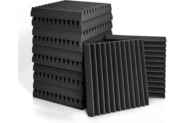 Fstop Labs Mousse Acoustique 12 Paquet, 2,5x 30x30 cm, Panneau Acoustique, Traitement Acoustique Utilisé à la Maison et au Bureau