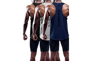 Cadmus Men's 3 Pack Black Sleeveless Fitness Top