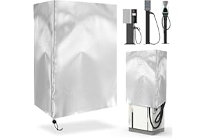 ENUTROF Wallbox Protección 70 x 35 x 25cm Techo Impermeable para Estación de Carga de Coche Electrónico Techo Protector Plateado (70x35cm)
