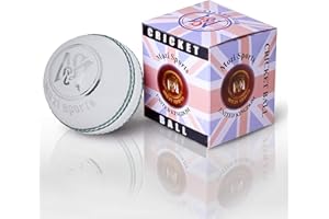 MOZI SPORTS Leder Cricket Ball Senior Handgenähte Match-Qualitätsbälle Gewicht 5,50 Unzen