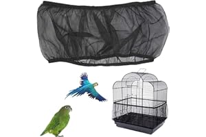 DHER Oiseau à Cage en Nylon Cage Oiseaux Maille Filet De Couverture De Oiseaux Nylon D'Oiseau Couvrir Filet en Nylon Couverture en Maille Filet De Perroquet Cage à Oiseaux Noir Filet D'Ombrage Gaze