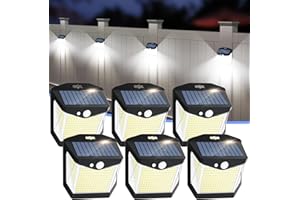 Vanranger Solar Security Lights Outdoor Garden - 248 LED Motion Sensor Flood Light 3 Modes Outside Solar Wall Lights 270° Wide Angle Lighting IP65 Waterproof for Fence Front Door Yard Garage 6 Pack