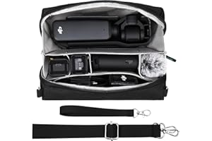 Lacdo Kamera Tragetasche Schutzhülle für DJI Osmo Pocket 3 Creator Combo Zubehör, Tragbare Reisetasche Aufbewahrung Osmo Pocket 3 Hülle, Alles-in-einem-Tragetasche mit Schultergurt, Grau