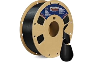 OVERTURE PLA Plus (PLA+) Filament Imprimante 3D 1.75mm, Ténacité PLA professionnelle, PLA Pro Filament 1kg (2.2lbs), Précision Dimensionnelle +/- 0.03mm (Noir)