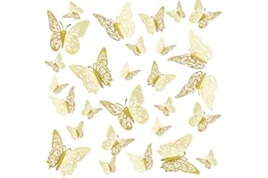 ENITHELITE Farfalle Decorative,Adesivi Murali,Stickers,Farfalle,Adesivo Muro Decorativo,Farfalle Decorative Torta,Decorazione Da Parete,Decorazioni Camera,Farfalle Decorative Da Parete,adesivi murali 3d,72 Pezzi