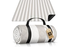 ‎HOEL HOEL Picknickdecke 200x200 cm wasserabweisend + isoliert - Strandmatte gepolstert XXL - Picknickdecken - Outdoor Stranddecke für Picknick Camping Strand - Picnic Blanket