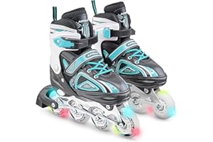 Apollo Super Blades X Pro, S, M, L, Roues LED illuminées Rollers pour Enfants idéals pour débutants, Patins à roulettes Confortables Patins Inline pour Filles et garçons