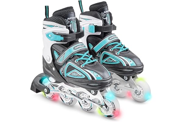 Apollo Super Blades X Pro, S, M, L, Roues LED illuminées Rollers pour Enfants idéals pour débutants, Patins à roulettes Confortables Patins Inline pour Filles et garçons