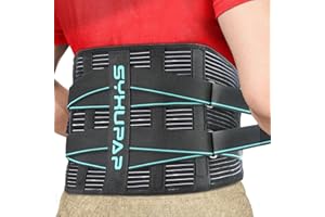 SYXUPAP Ceinture Lombaire Ceinture 3D amovibles lombaires 7 Ressorts Soutien Sangle Double Réglable pour Homme et Femme(XXL)