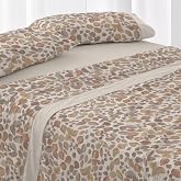 Burrito Blanco | Bedding Set Cotton/Polyester Bed 150-160 Cinnamon | 4 Pieces: Fitted Sheet, Top and 2 Pillowcases | 50% Cott
