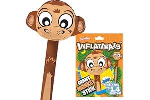 Inflatimals - Małpa od Deluxebase, duża nadmuchiwana zabawka dla zwierząt, dekoracja urodzinowa w dżungli i balony festiwalowe, artykuły imprezowe dla dzieci i akcesoria, zabawne prezenty nowości.